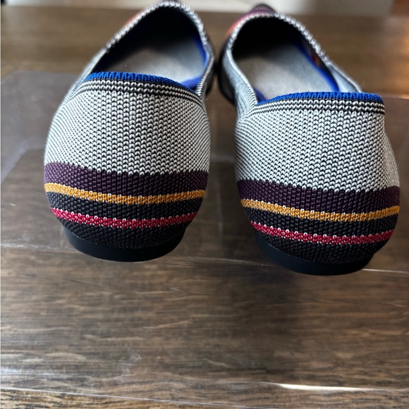 Rothy’s‎ Pointed Toe Knit Flats Striped Toe Washable Women’s 8 - Picture 4 of 7